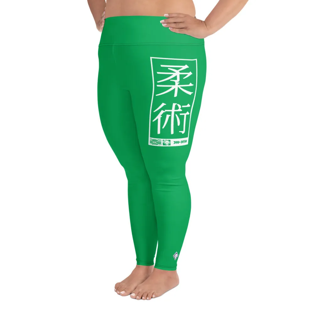 Women's Plus Size Yoga Pants Workout Leggings For Jiu Jitsu 009 - Jade