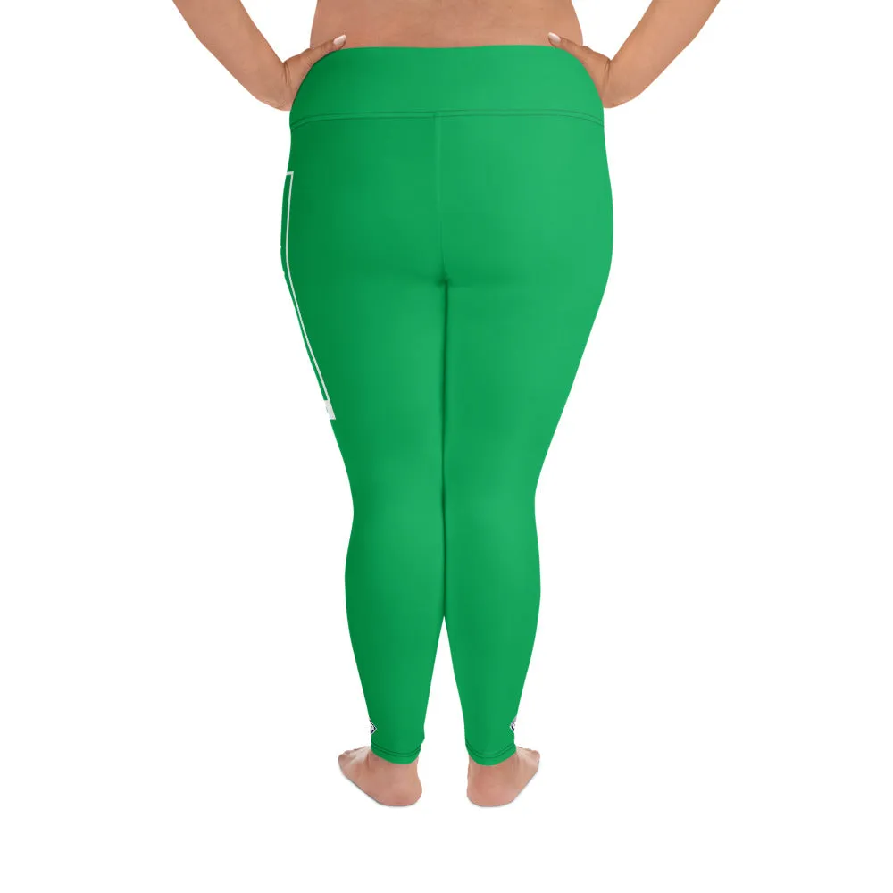 Women's Plus Size Yoga Pants Workout Leggings For Jiu Jitsu 009 - Jade