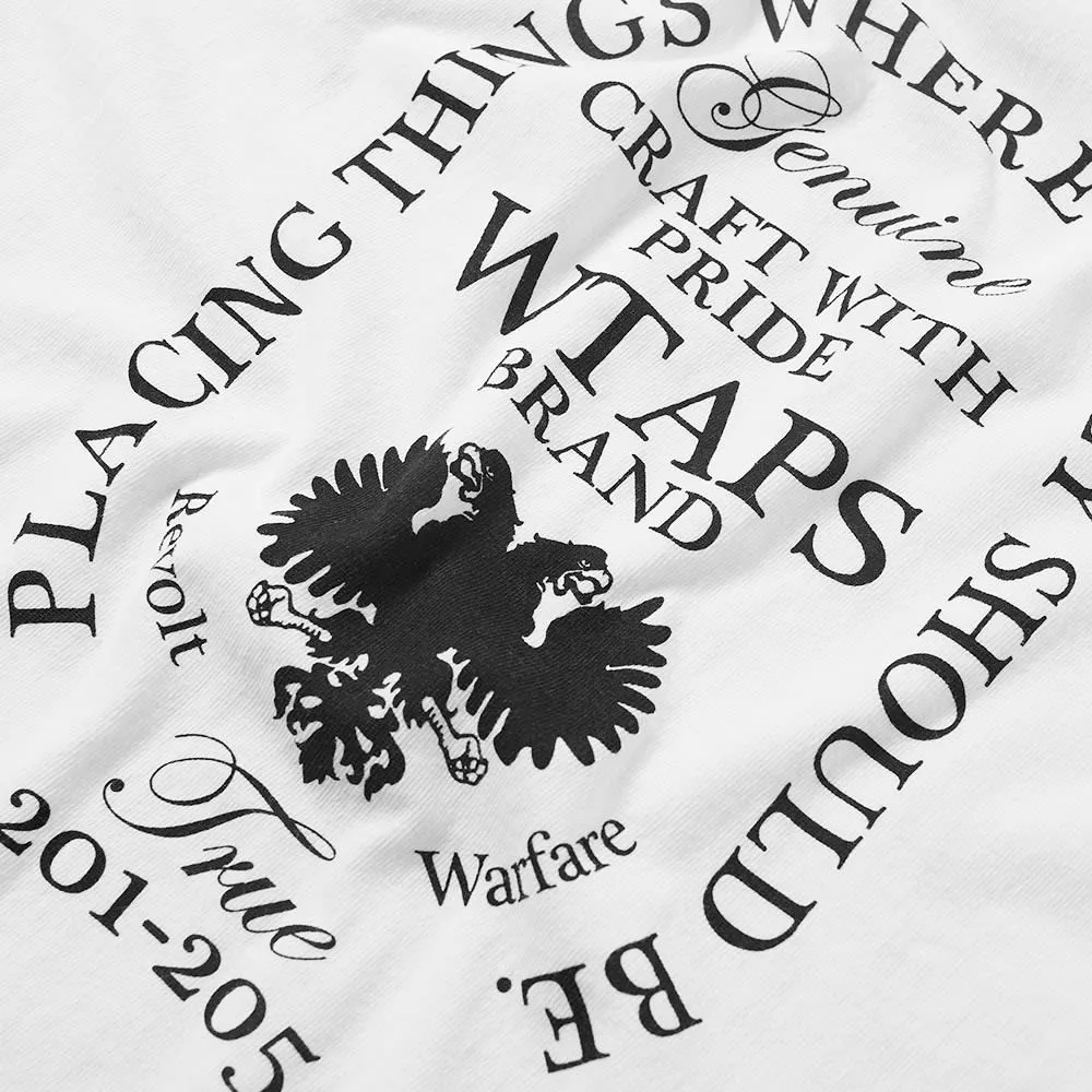 WTAPS Long Sleeve Design Heritage TeeWhite