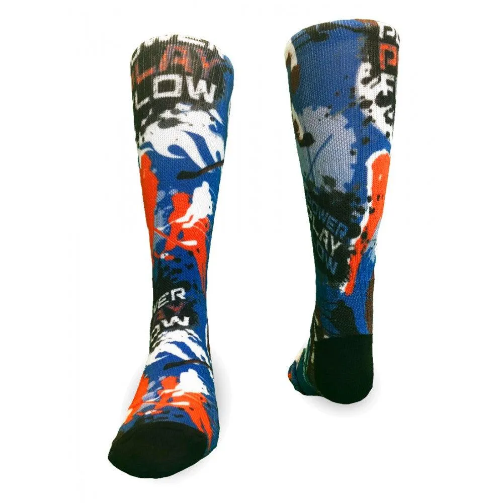 Youth Power Play Crew Socks Blue