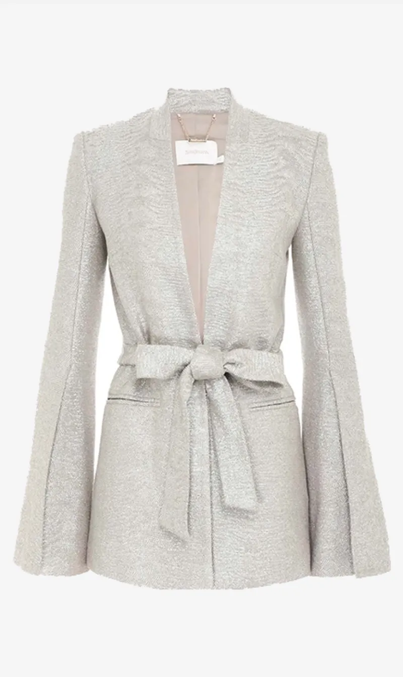  Zimmermann      Coaster Metallic Slouch Jacket - Champagne 